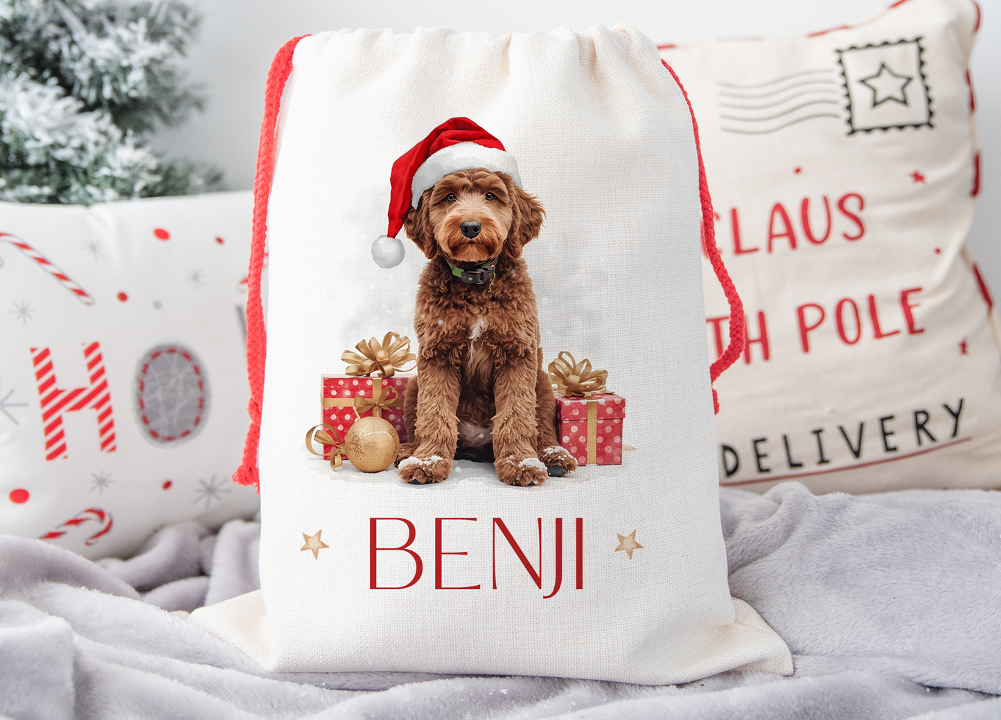 Labradoodle Christmas Sack