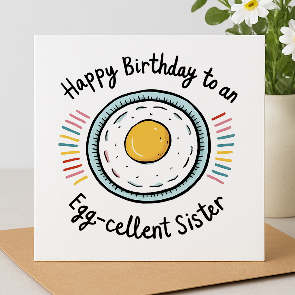 Egg-cellent Sister Card