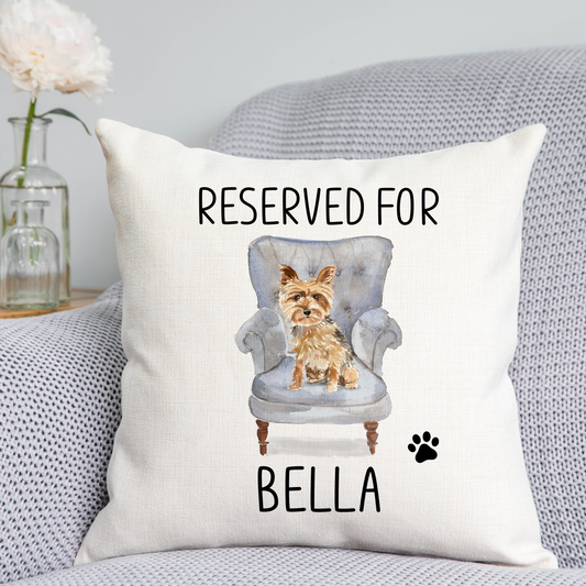 Yorkshire Terrier Reserved For Dog Cushion