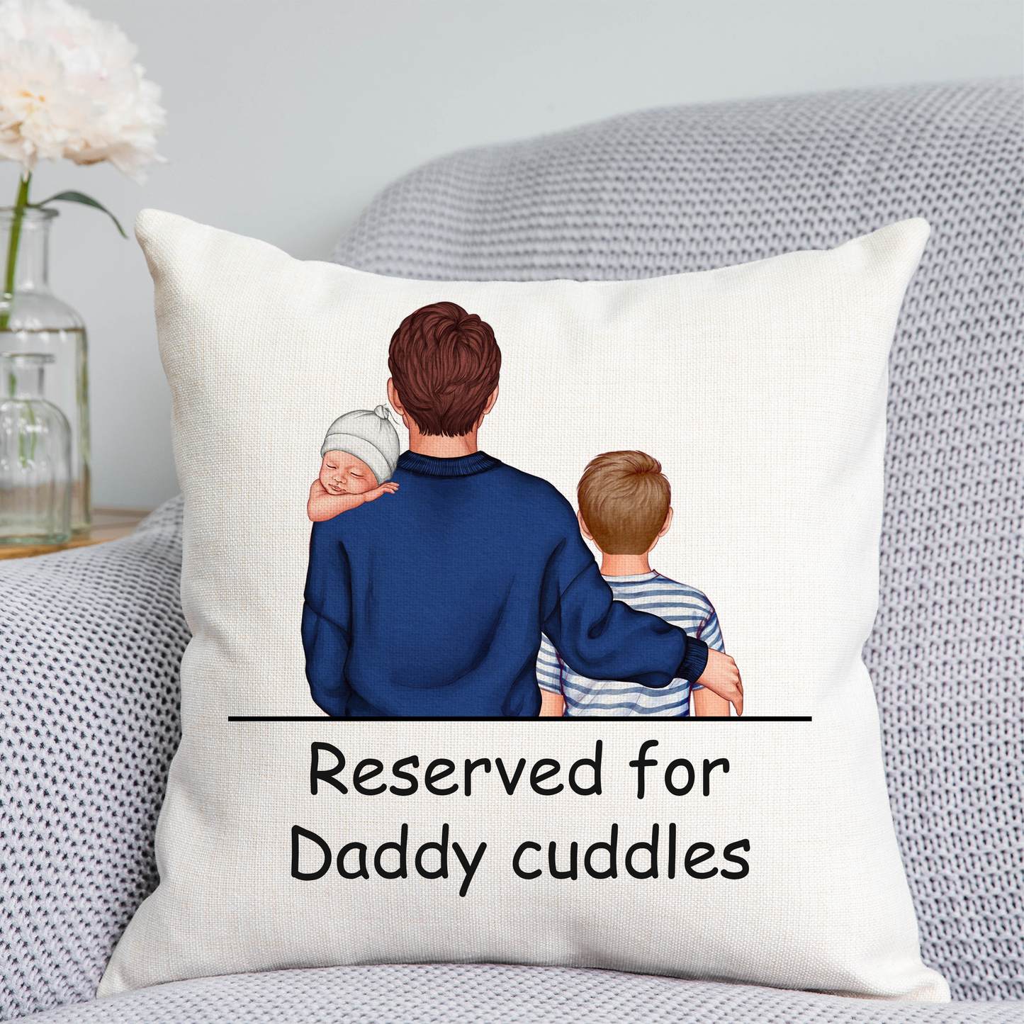 Customisable Dad and Child Cushion