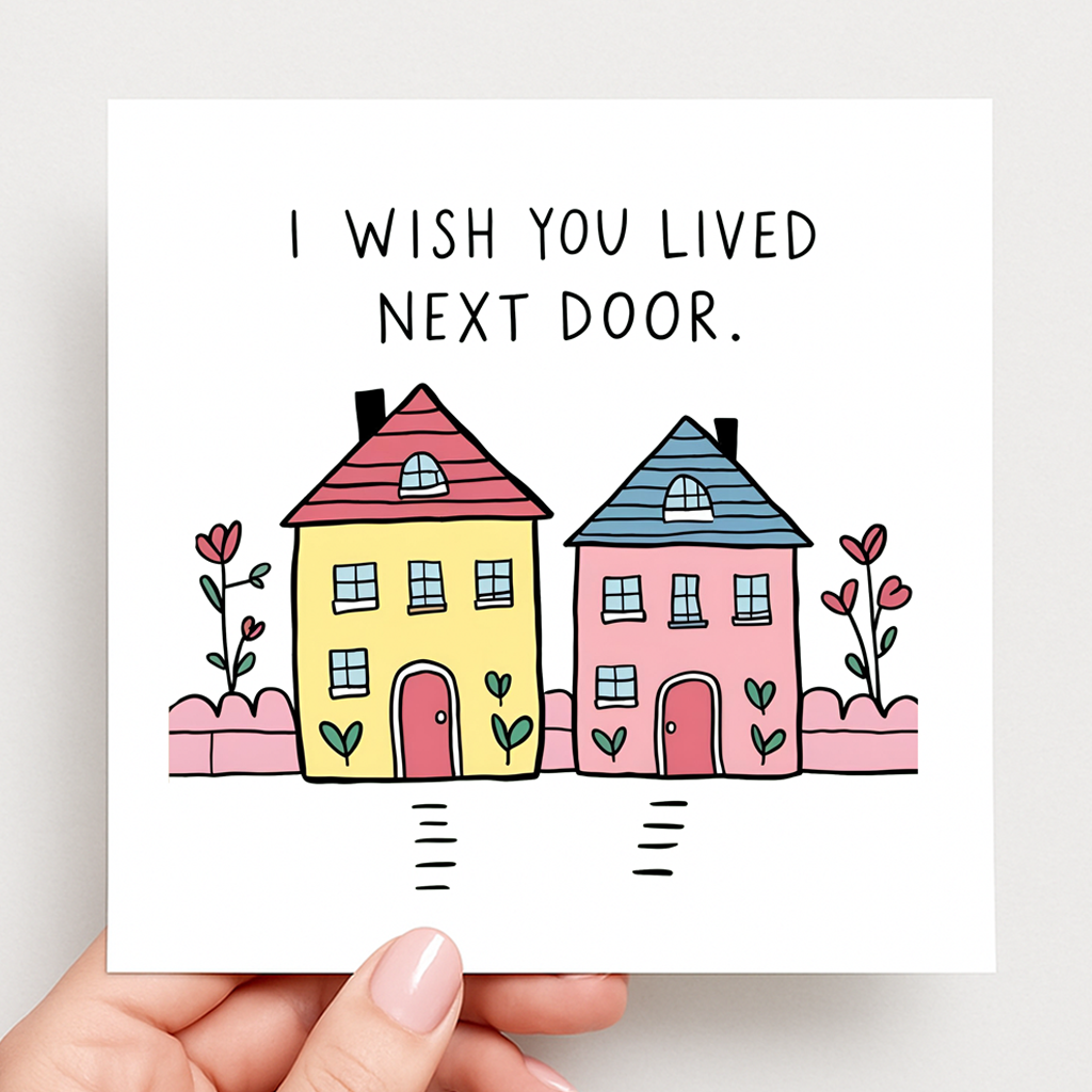 I Wish You Lived Next Door Card