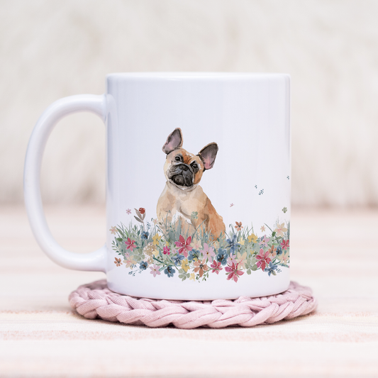 French Bulldog Floral Wrap Mug