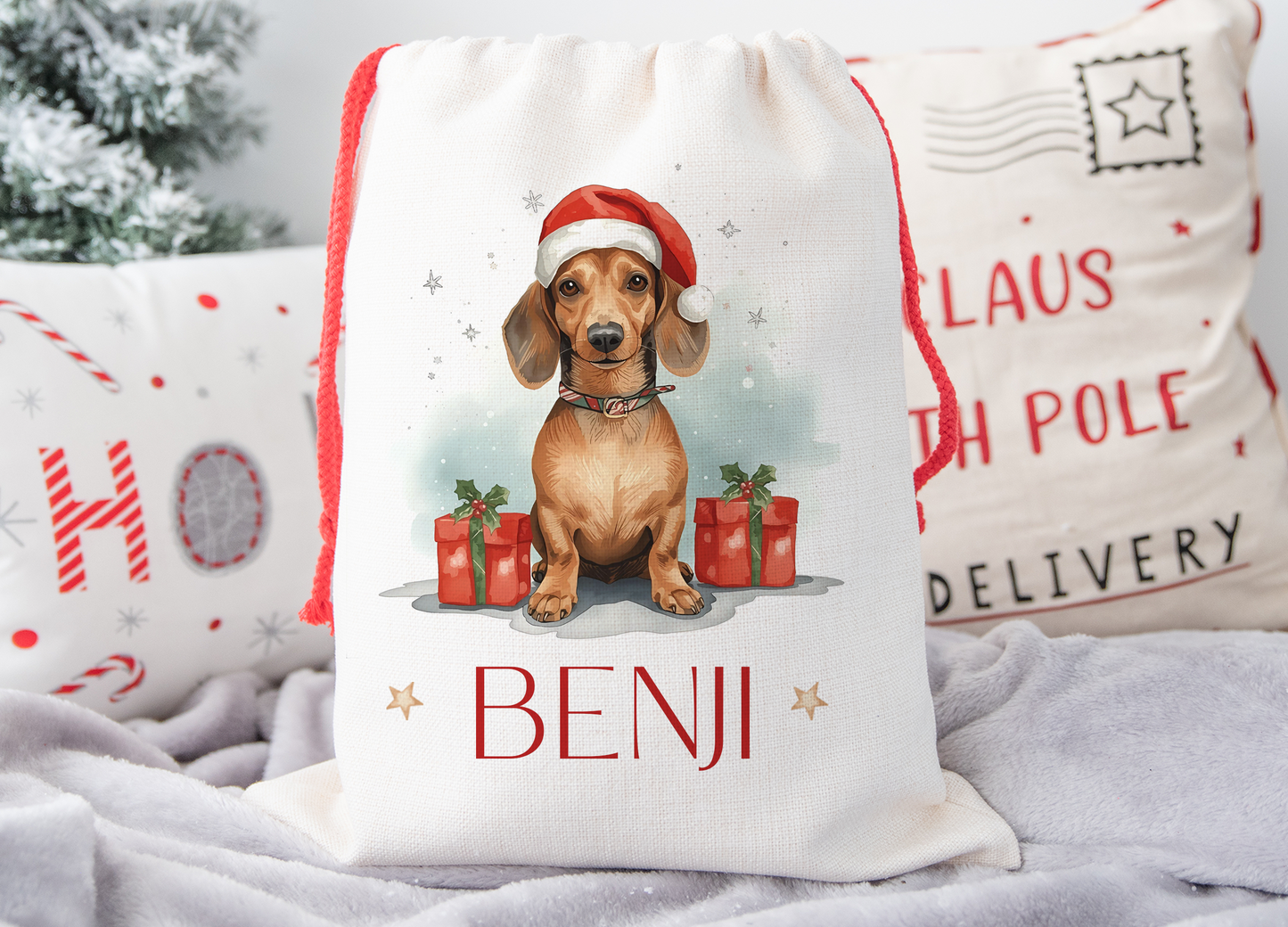Dachshund Christmas Sack