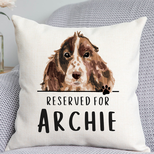 Cocker Spaniel Reserved For Dog Cushion
