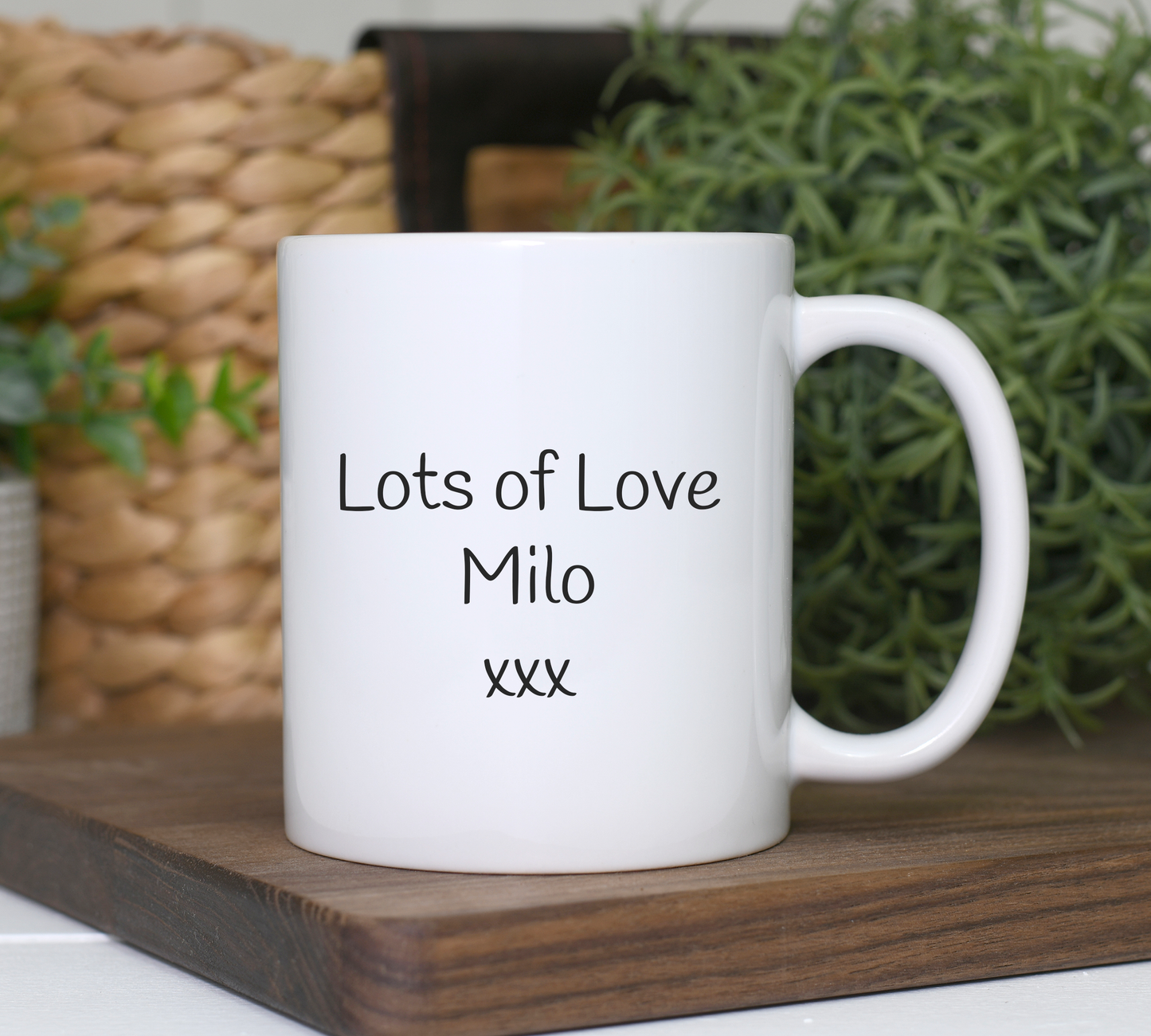 Customisable Lady & Dog Mug