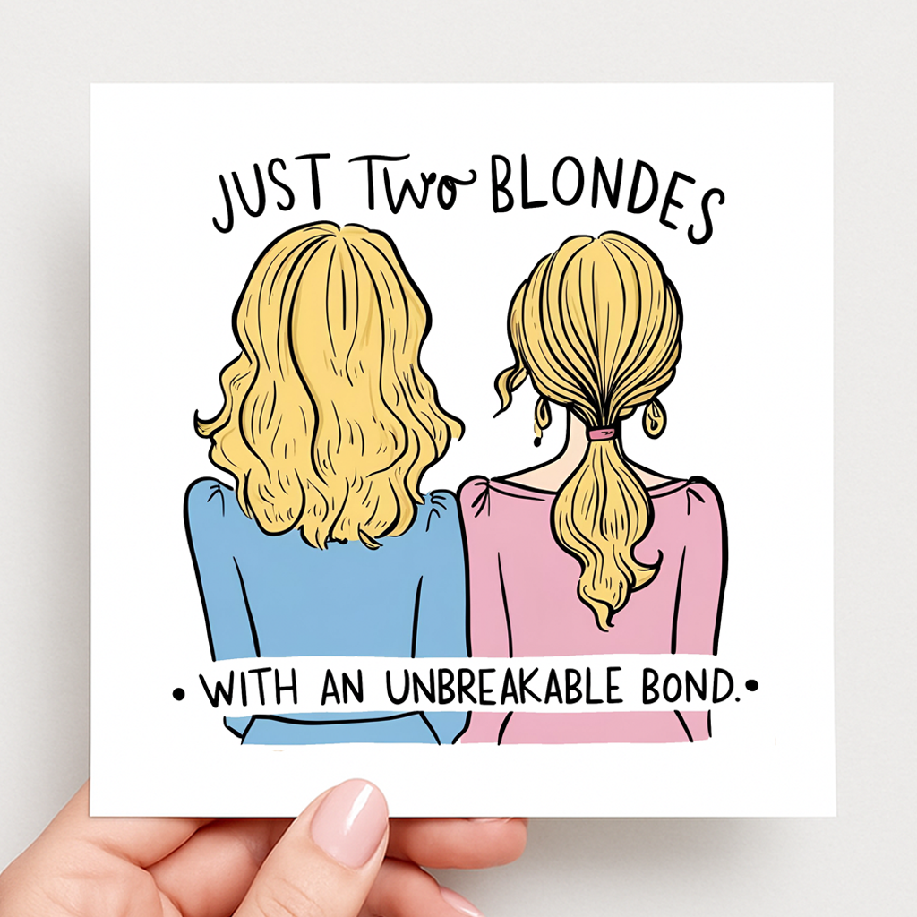 Best Friend Card – 2 X Blonde card
