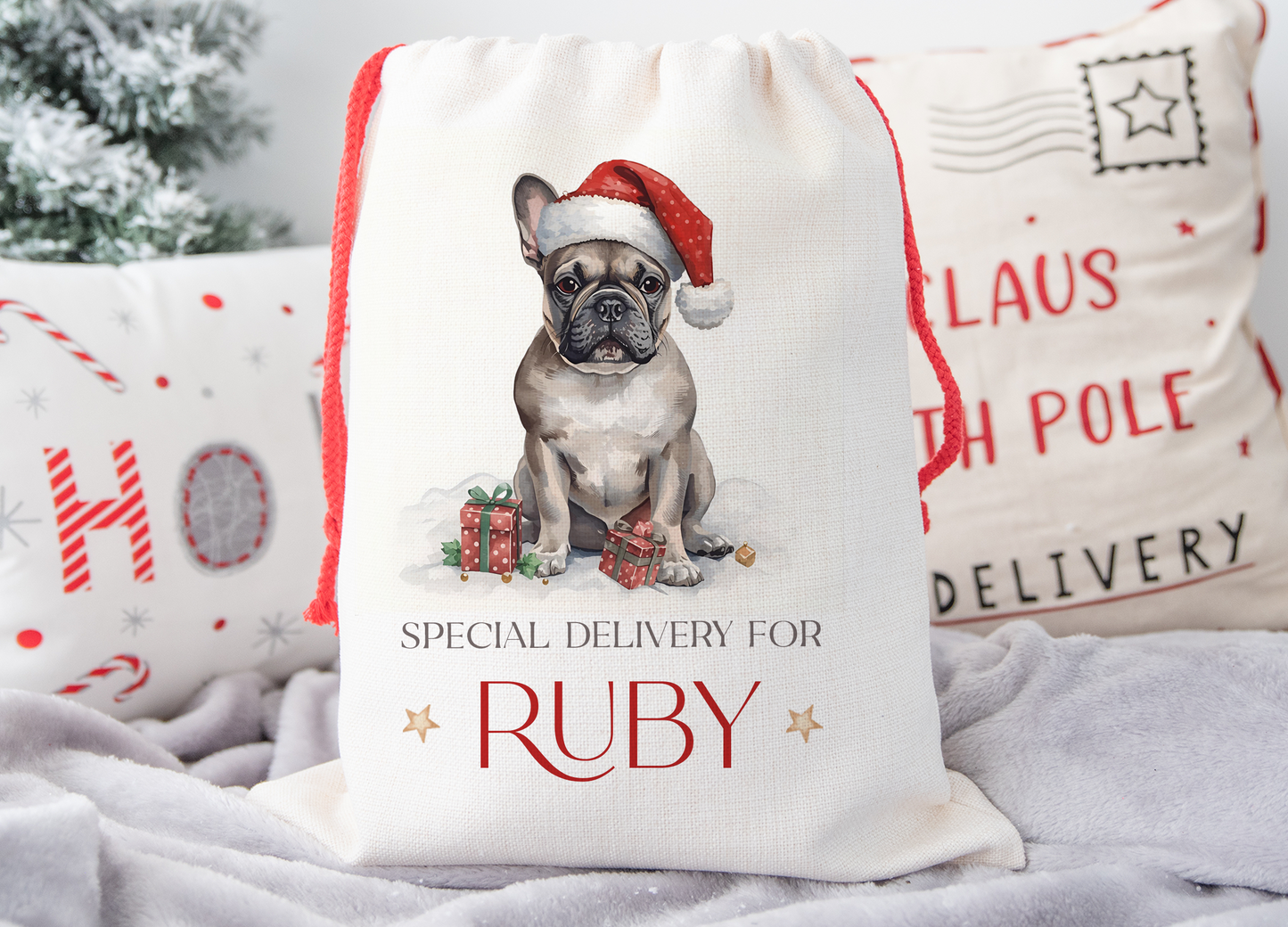 French Bulldog Christmas Sack