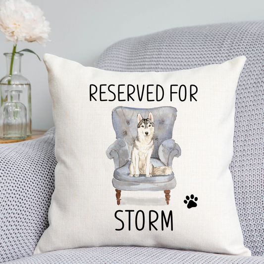 Husky Reserved For Dog Cushion