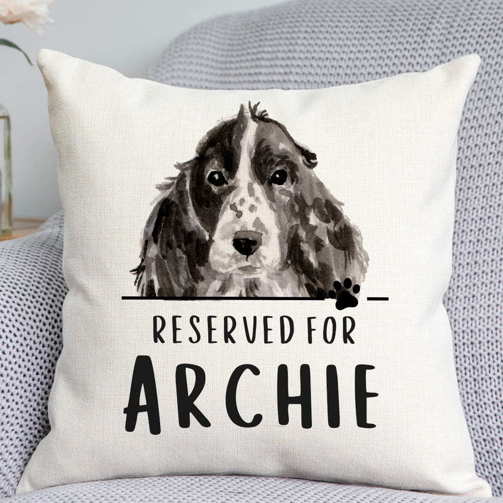 Cocker Spaniel Reserved For Dog Cushion