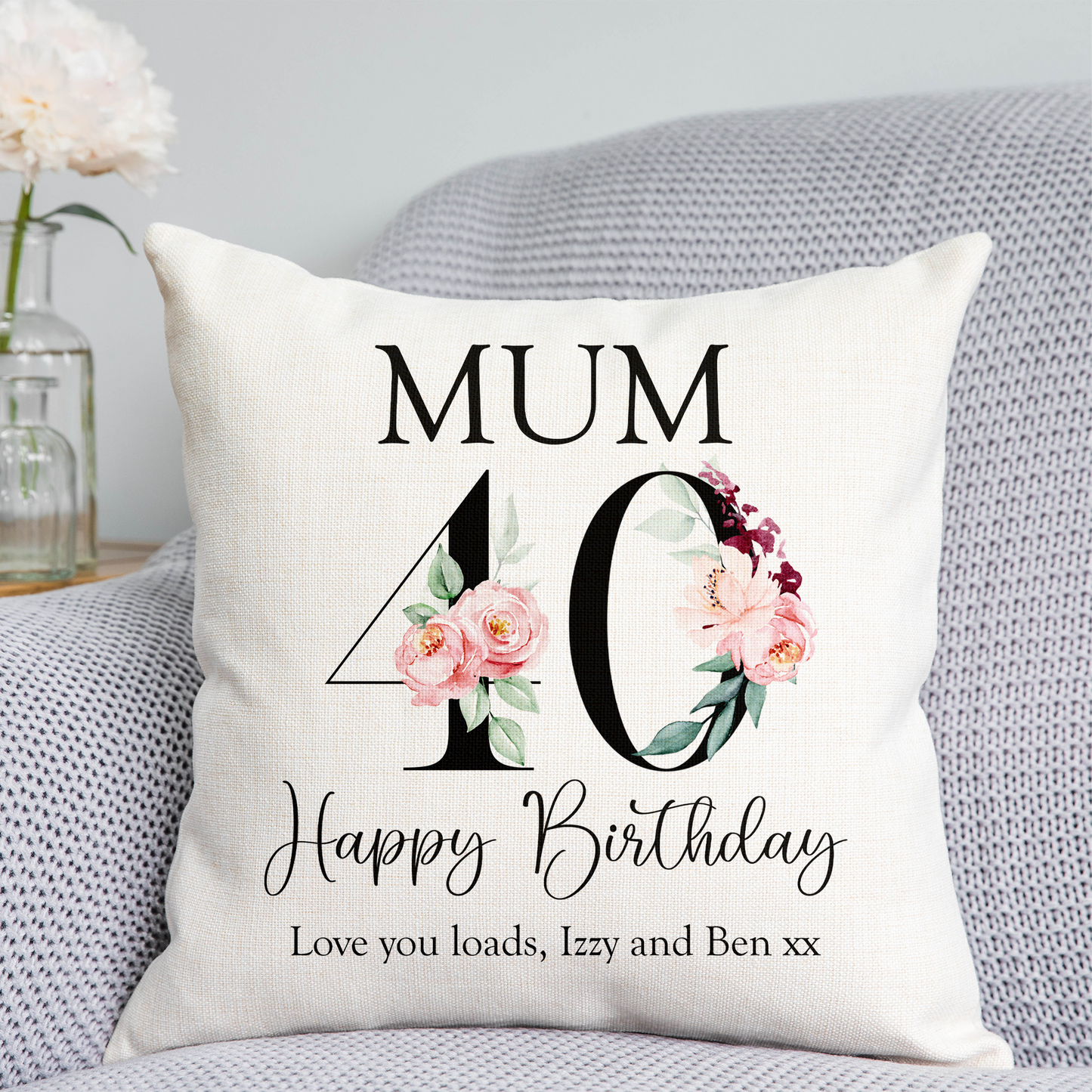 40th Birthday Cushion