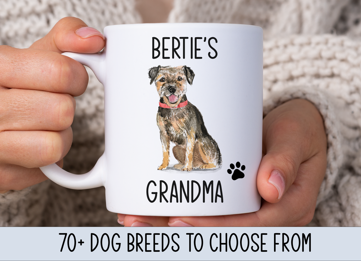 Dog Name Grandma Mug (Lots of Dog Breeds to choose from)