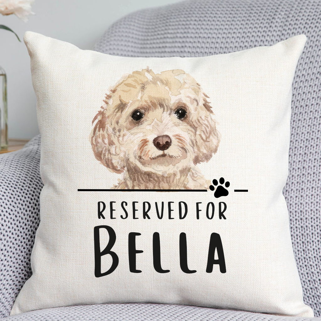 Cockapoo Reserved For Dog Cushion