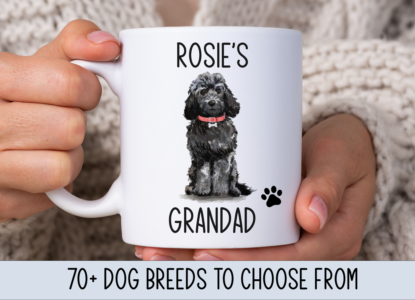 Dog Name Grandad Mug (Lots of Dog Breeds to choose from)