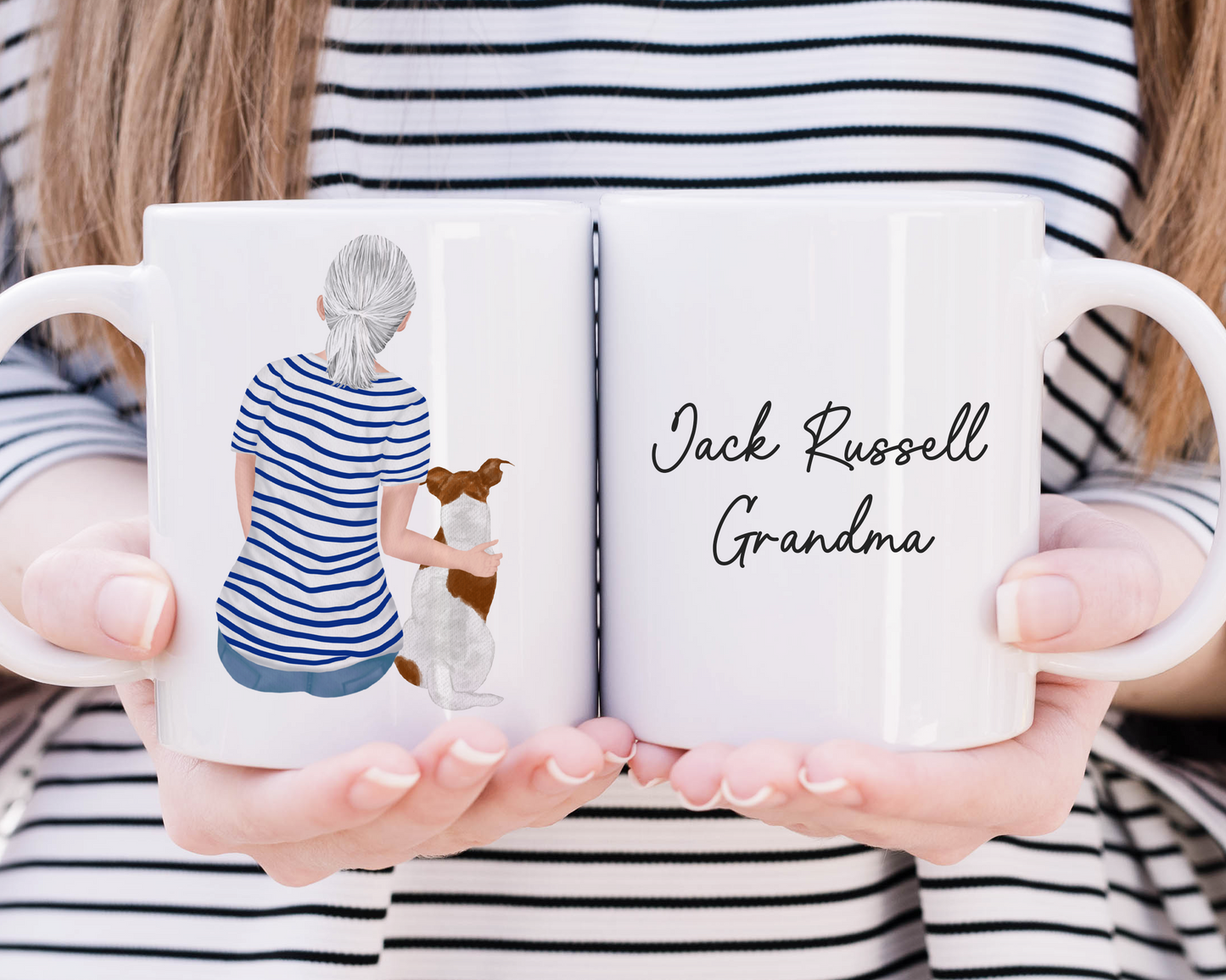 Customisable Lady & Jack Russell Mug