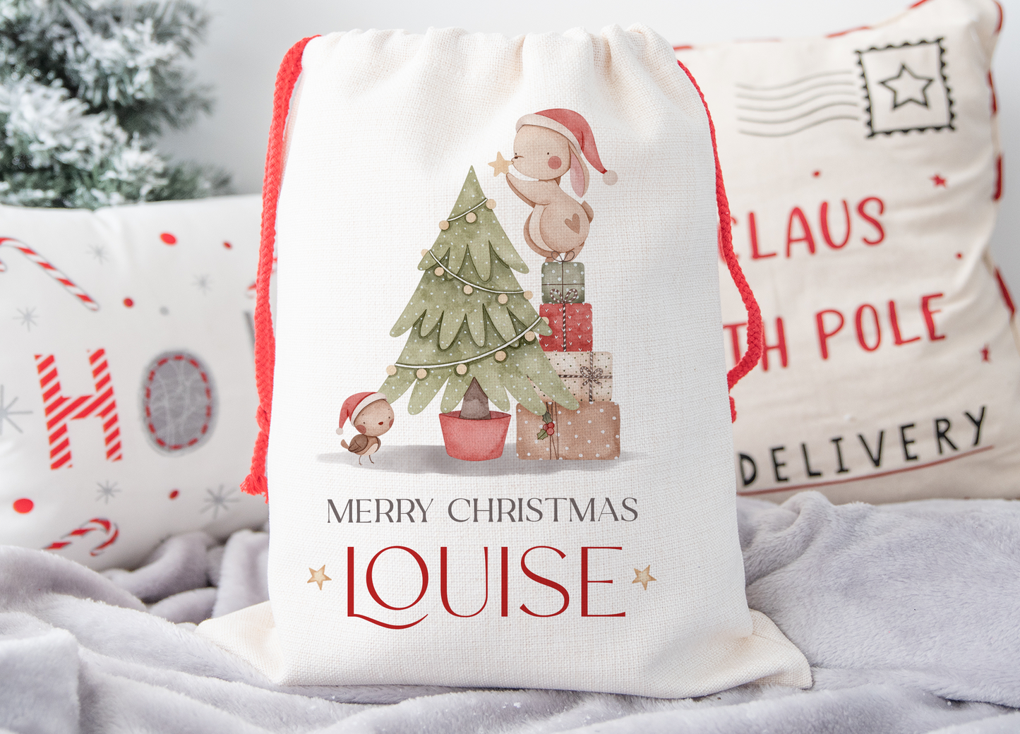 Personalised Bunny Christmas Sack