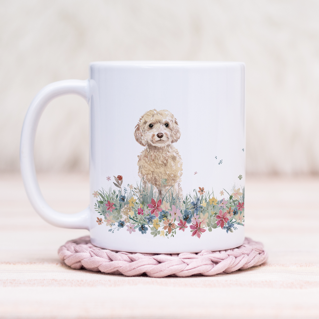 Cockapoo Floral Wrap Mug