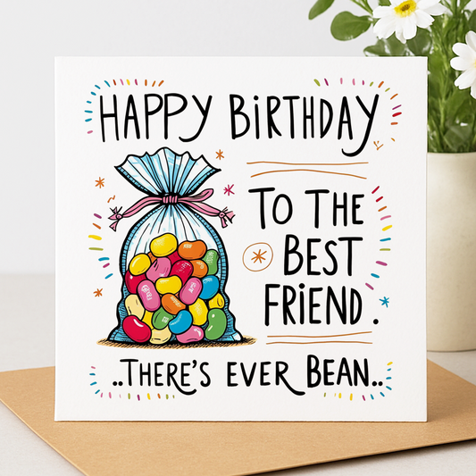 Best Friend Jelly Bean Birthday Card