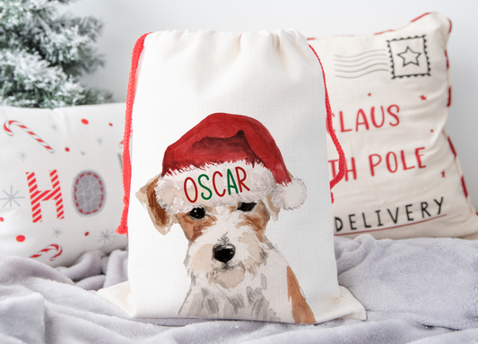 Personalised Jack russell Christmas Sack