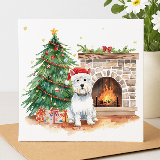 Westie Christmas Card