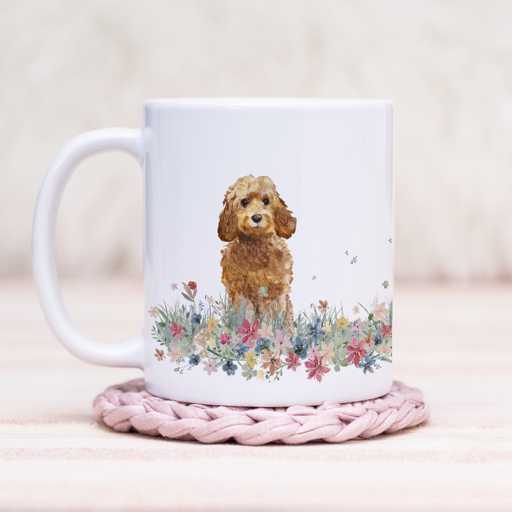 Cockapoo Floral Wrap Mug