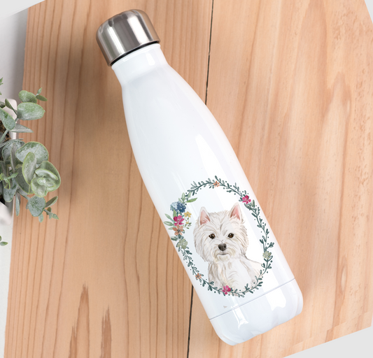 Floral Westie Drinks Bottle