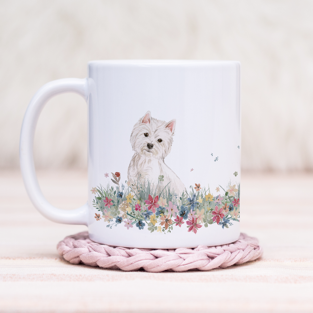 Westie Floral Wrap Mug