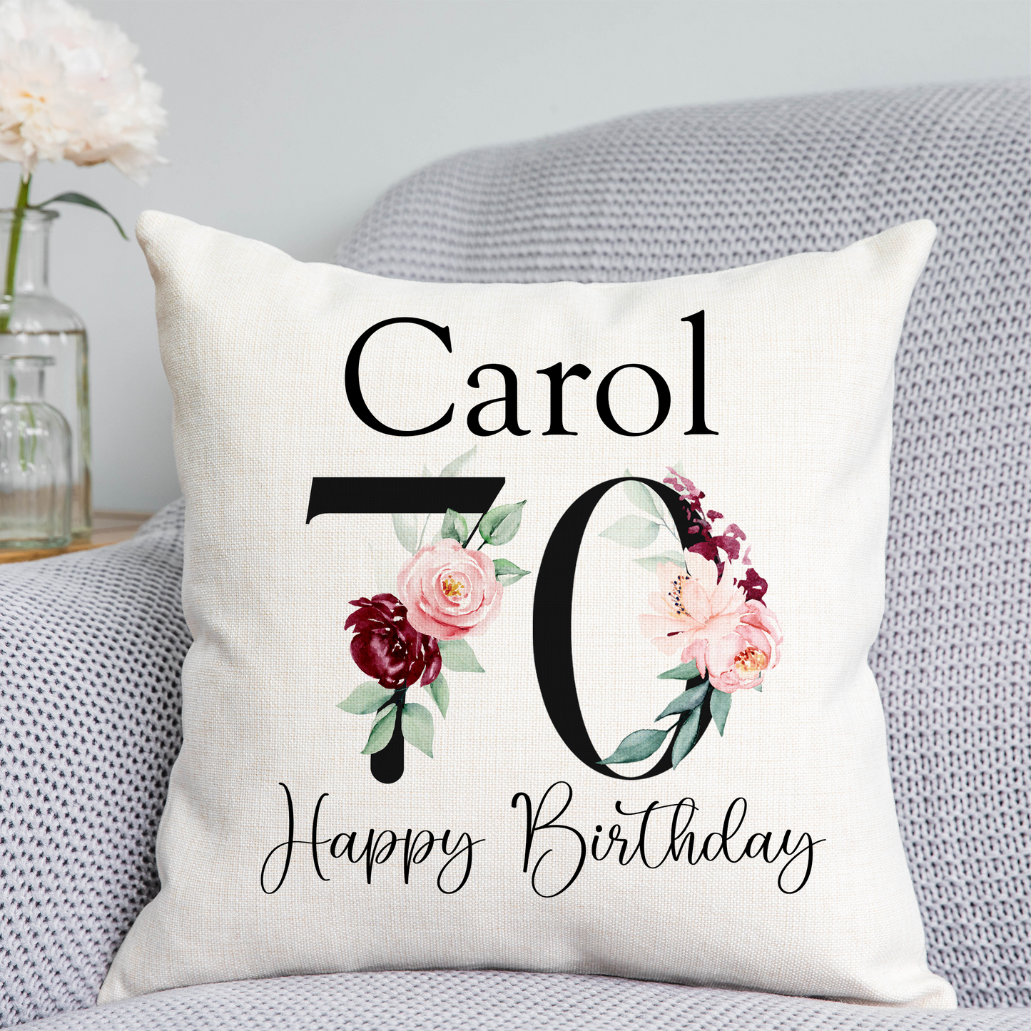 70th Birthday Cushion