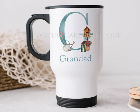 Garden Themed Grandad Travel Mug