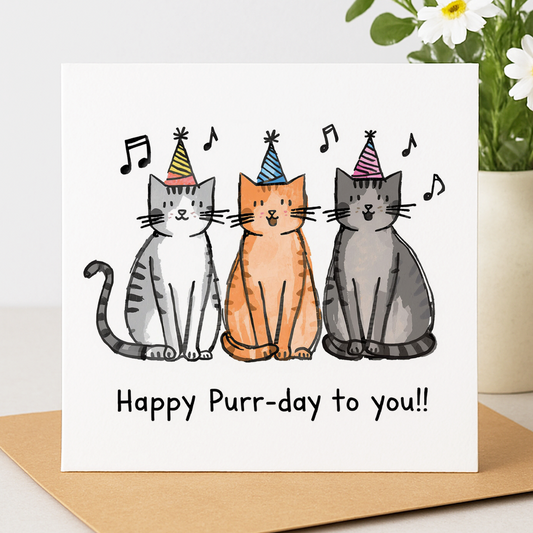 Happy Purr-day Birthday Card