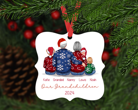 Personalised Grandchildren Bauble