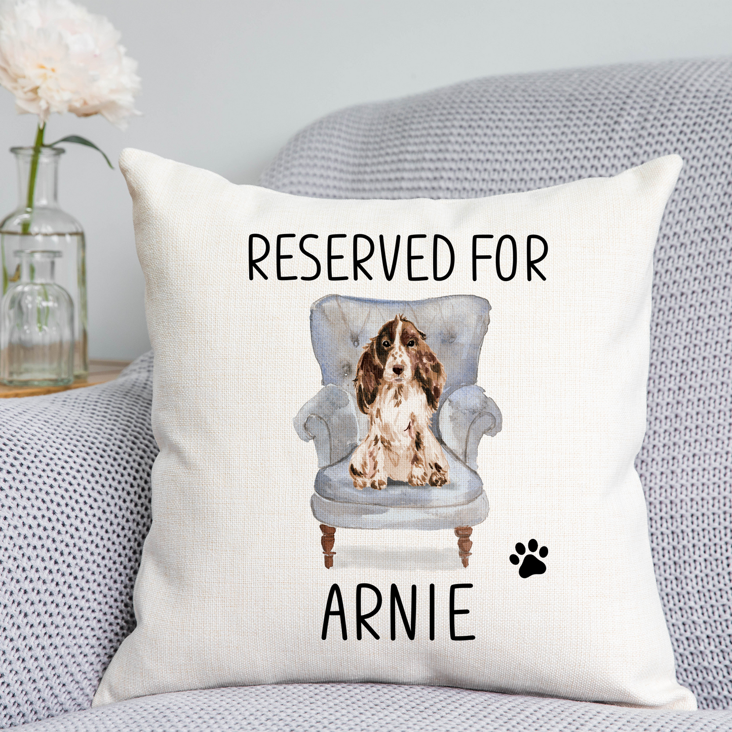 Cocker Spaniel Reserved For Dog Cushion