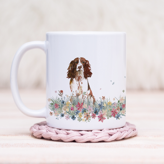 Springer Spaniel Floral Wrap Mug