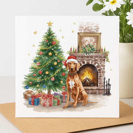 Vizsla Christmas Card