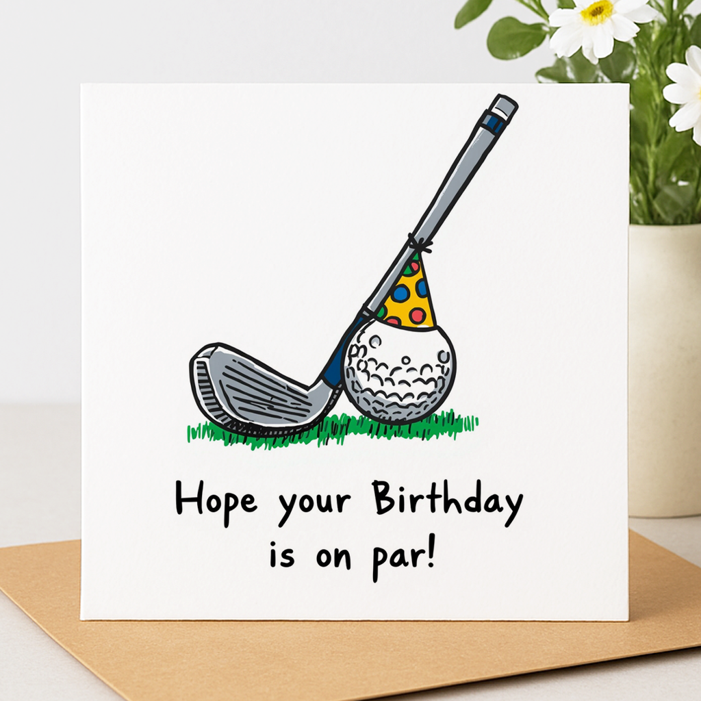 Golf Birthday Card – Hope Your Birthday is on Par!