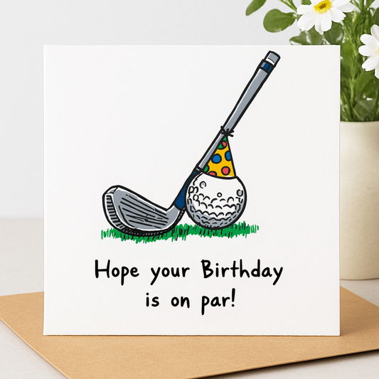 Golf Birthday Card – Hope Your Birthday is on Par!