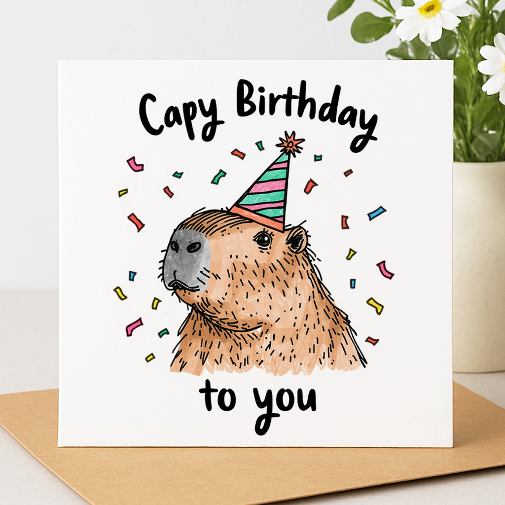 Capy Birthday Card – Capy Birthday to You!