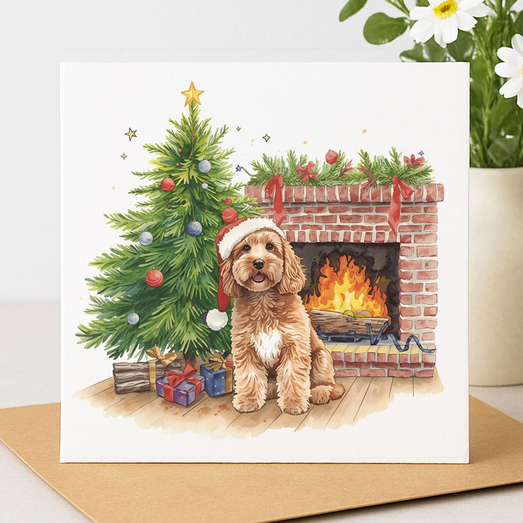 Cockapoo Christmas Card