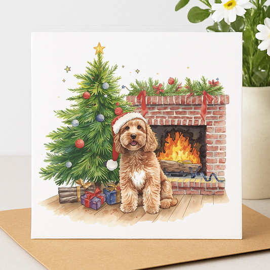 Cockapoo Christmas Card
