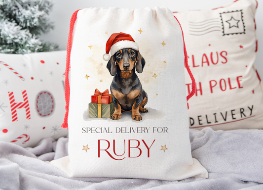 Dachshund Christmas Sack