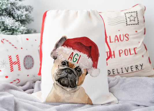 Personalised French Bulldog Christmas Sack