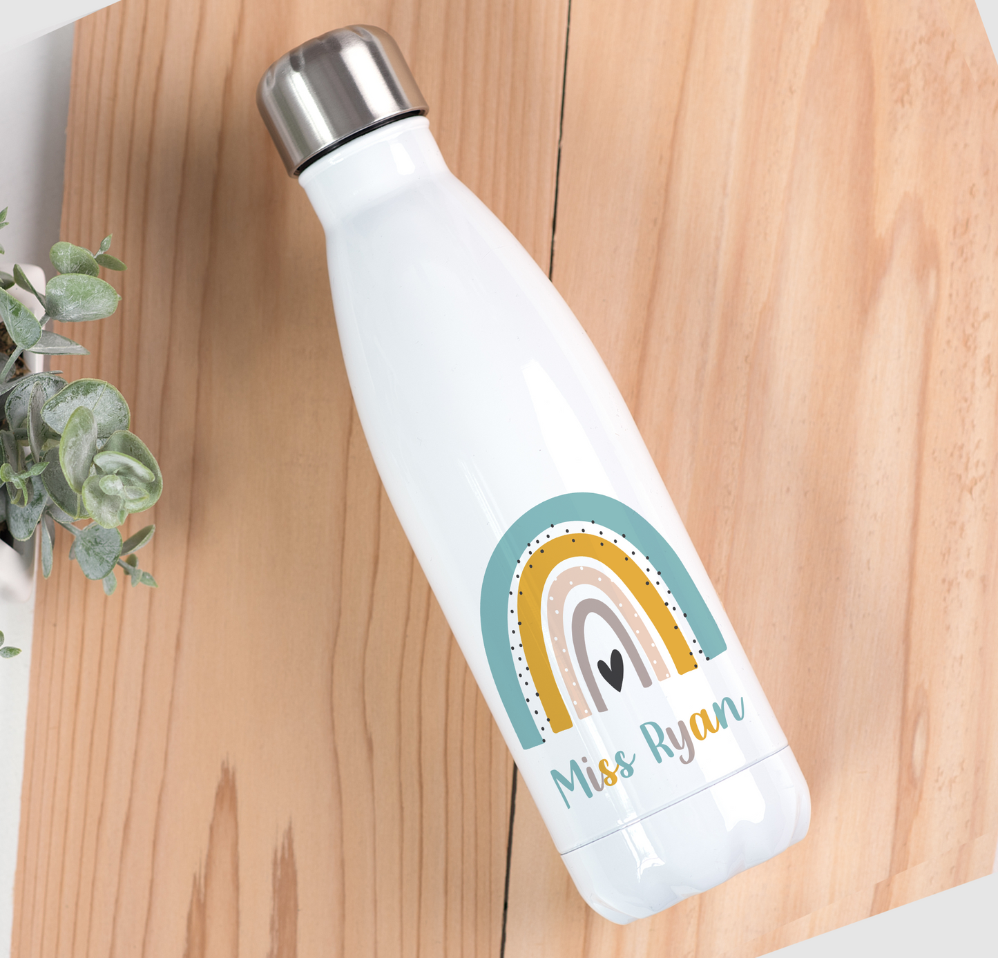 Teal Rainbow Teachers Drinks Bottle