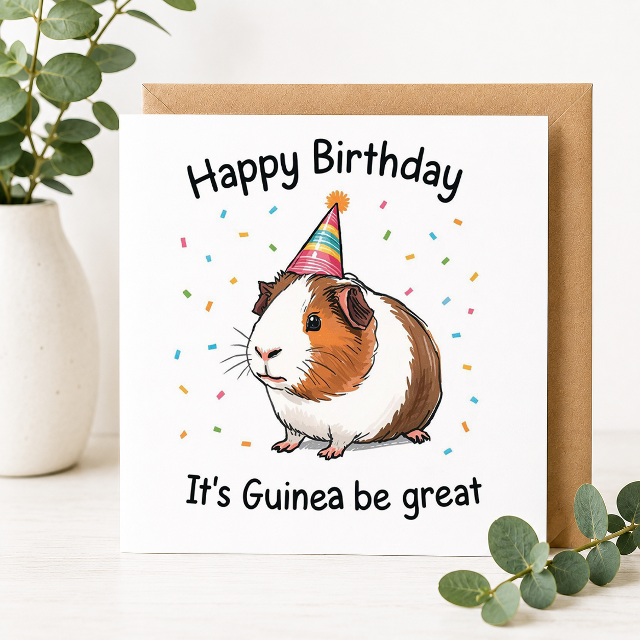 Guinea Pig Birthday Card – It's Guinea Be Great!