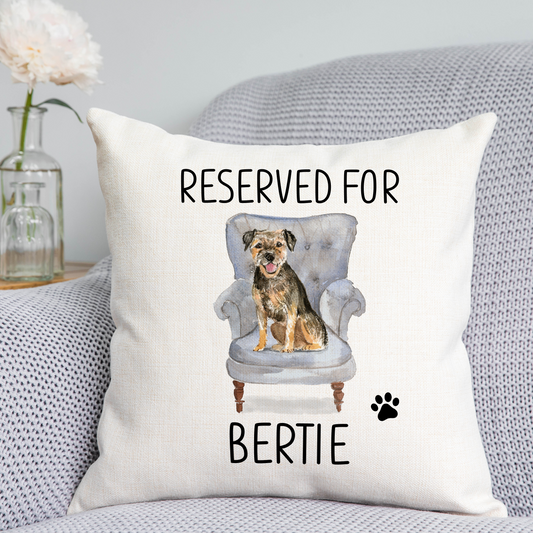 Border Terrier Reserved For Dog Cushion