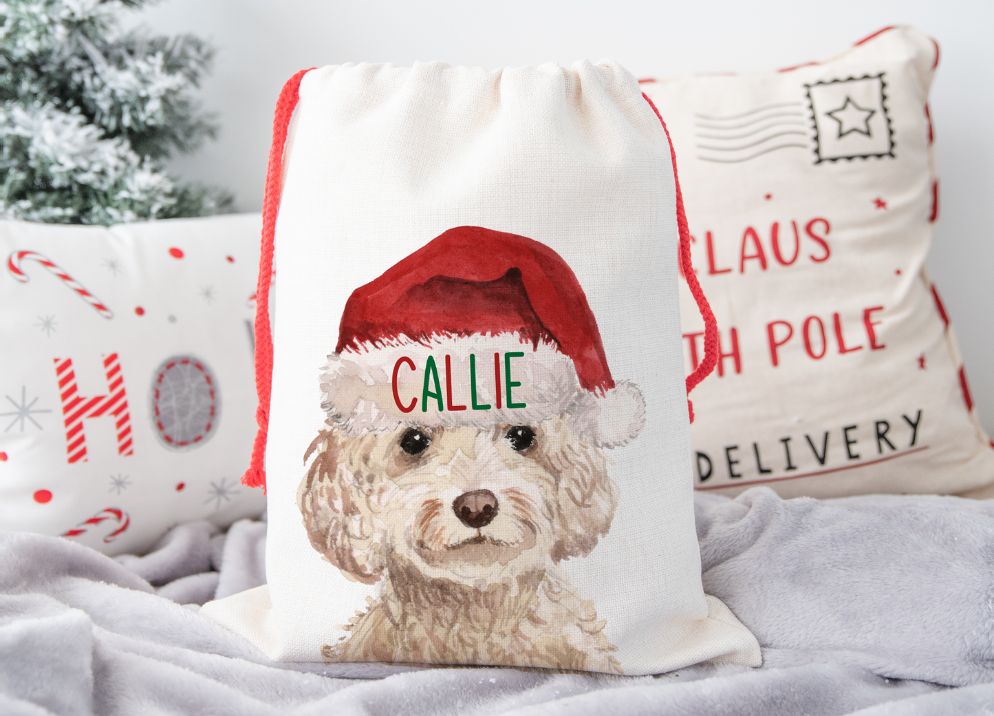 Personalised Cockapoo Christmas Sack