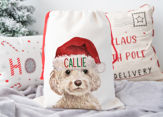 Personalised Cockapoo Christmas Sack