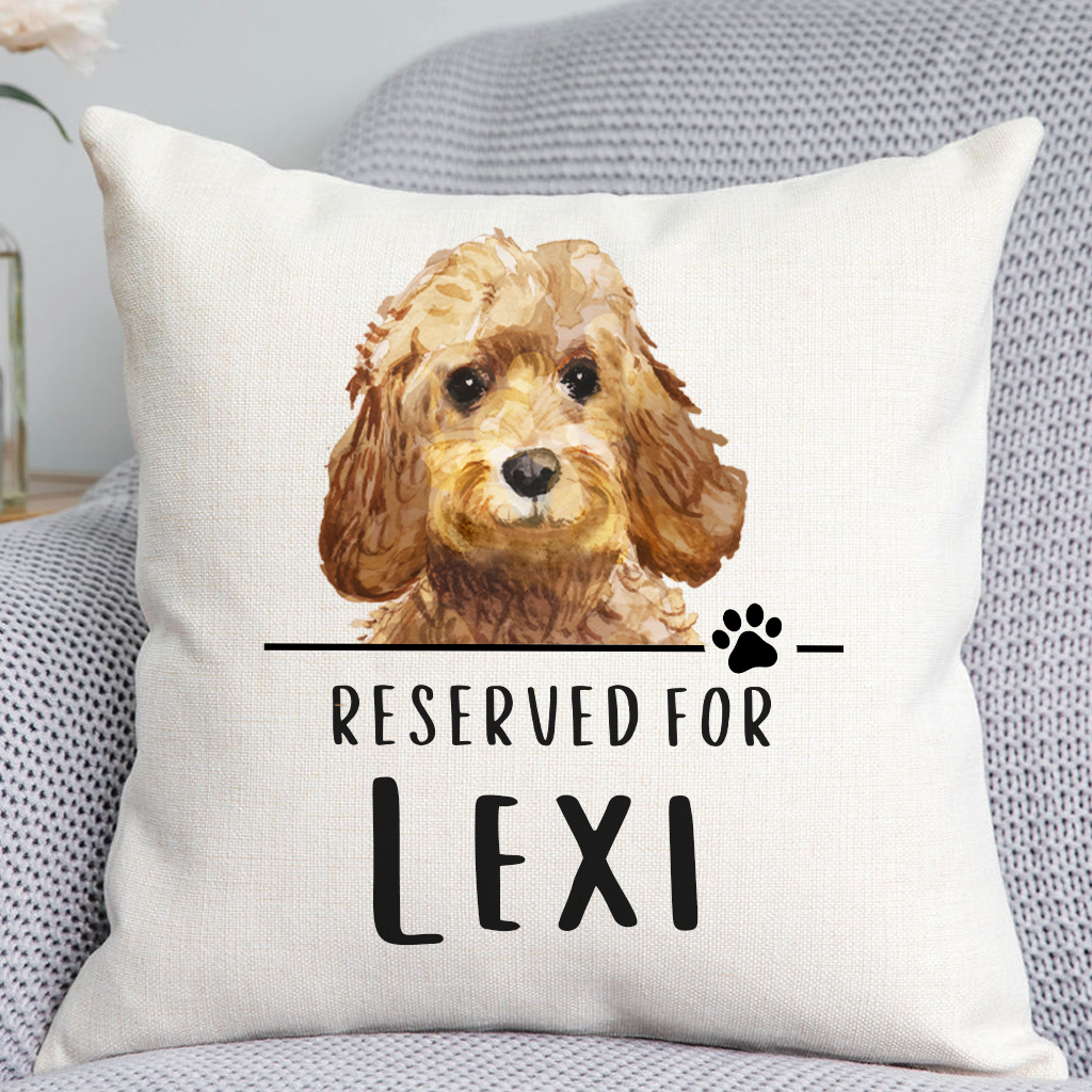 Cockapoo Reserved For Dog Cushion