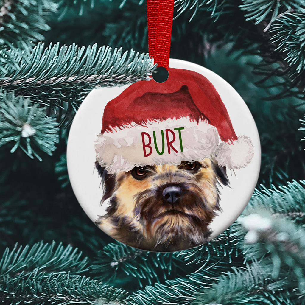 Border Terrier Christmas Bauble