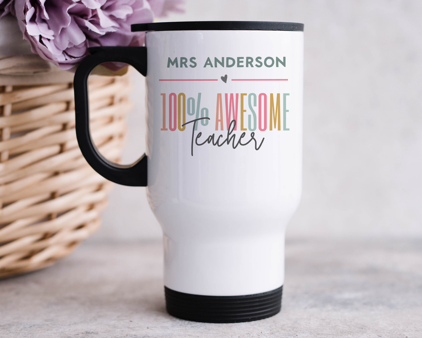 100% Awesome Teacher Travel Mug