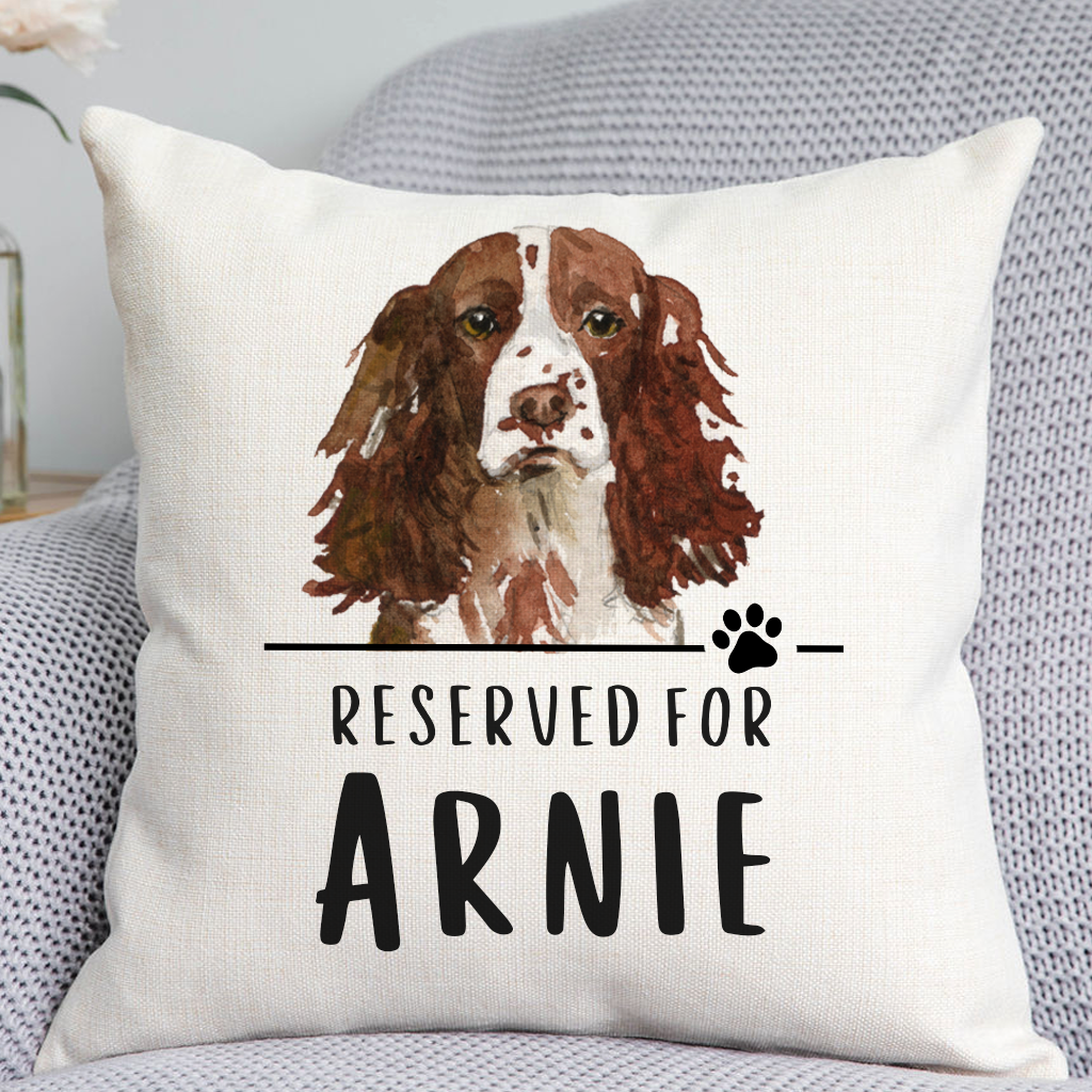 Springer Spaniel Reserved For Dog Cushion