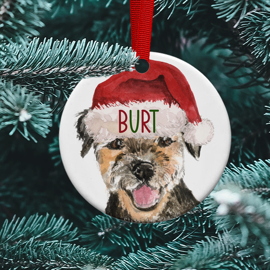 Border Terrier Christmas Bauble